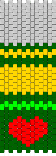 crayon bag side - green,beige