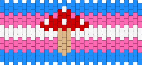 trans mushroom - light blue,pink