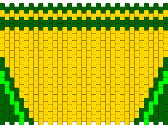 crayon bag back - green,yellow