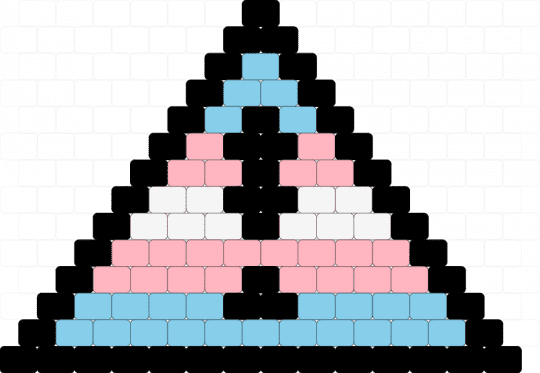 trans caution sign - light blue,pink