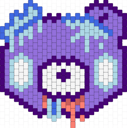 freeze bear - gloomy bear,icy,purple,light blue