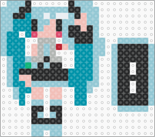 Miku standee - light blue,teal,miku,hatsune miku,statue,standee,cute,anime,music,vocaloid