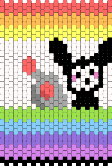 Oswald bag front WIP - orange,pink,light blue,colorful,oswald the lucky rabbit,bag,rainbow,disney