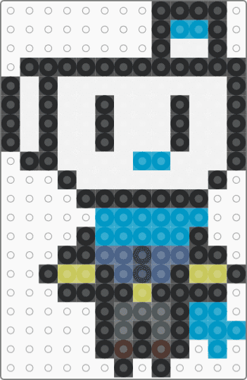 Myth Mugman - black,white,light blue,mugman,myth of the machine,toon,cuphead,motm,myth