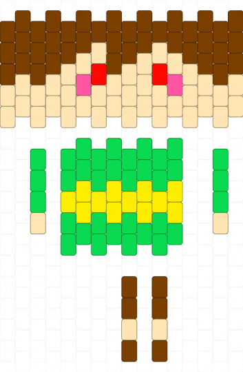 Chara doll - beige, brown, teal