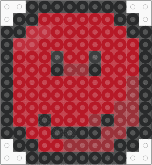 c00lkidd perler charm :) - red,black
