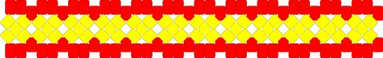 og tenna themed cuff :3 - red,yellow