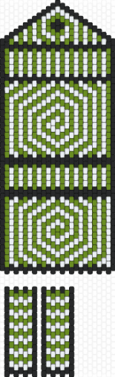 Spiral bag - green,white