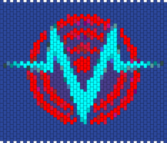 Voxtek logo panel - blue,red,hazbinhotel,voxhazbin,panel,voxtek