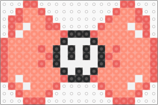 Skull Bow - red,orange