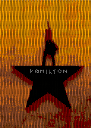 Hamilton cover (but more detailed) - orange,red