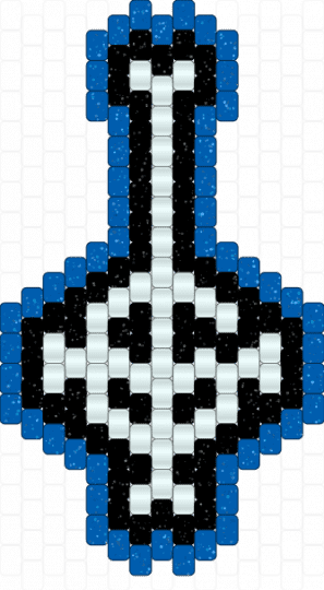 silly blue grucifix! (bluucifix) - white,blue