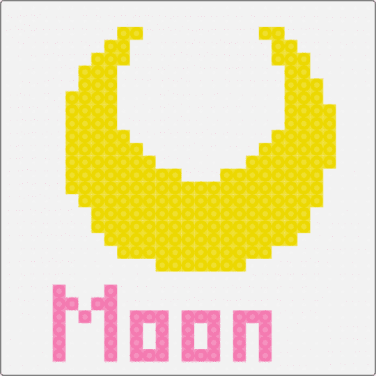 Sailor moon crescent moon - white,yellow