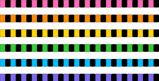 [Set] Rainbow/Black Singles - black,orange,green,blue,colorful