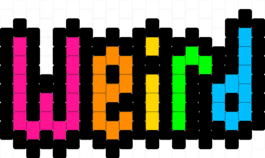 “Weird” Rainbow/Black - black,pink,orange,light blue,weird,rainbow,red,yellow,green,blue