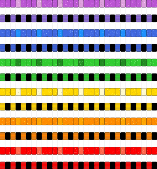 Rainbow Singles Set - blue,yellow,red,colorful