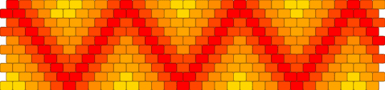 Red/Orange/Yellow Peyote Stitch Cuff - red,orange