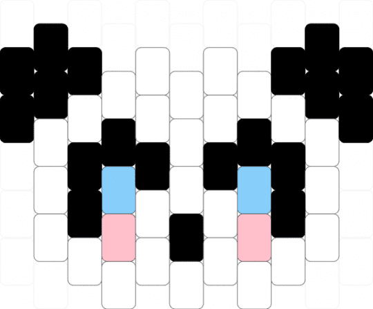 Panda Keychain - white,light blue,pink