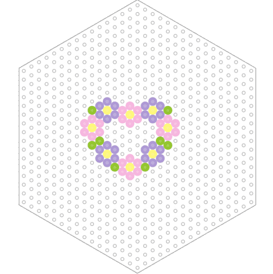 Spring Flower Heart - pink
