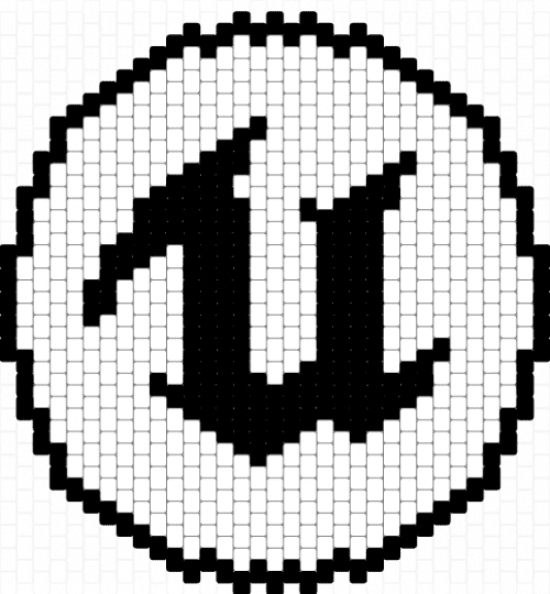 unreal engine logo - black, engine, logo, unreal, unreal engine, white