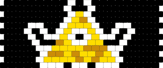 bill!! - black,yellow,orange,gravity falls,bill cypher,bill cipher,cuff,bill,triangle,cool,kandi