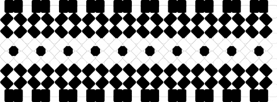 artful 3-x-high rotator base :)) - black,white,multi stitch,artful,dod,die of death,character,x base