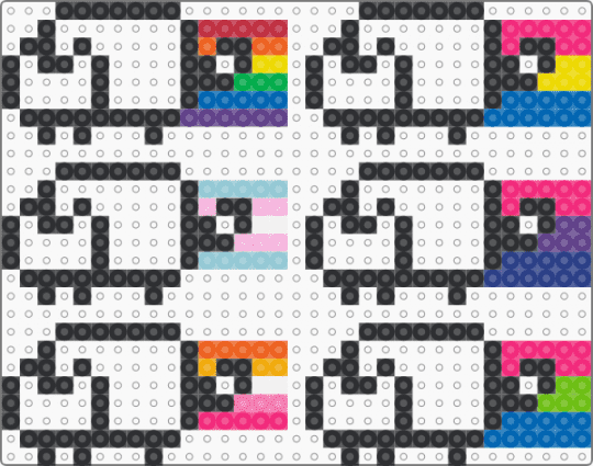 pride nyans - black,blue,pink,nyan cat,tiny,pride,rainbow,trans,pansexual