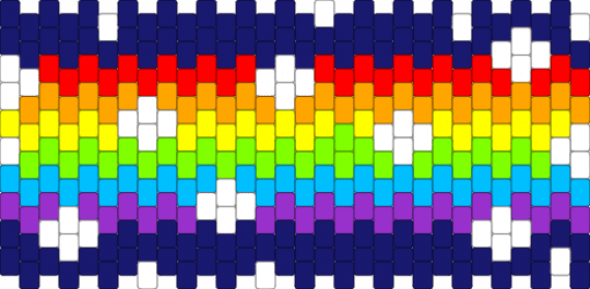 (REMIX) Nyan cat rainbow cuff (extended) - purple