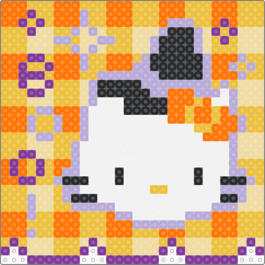 Mini Halloween Hello Kitty - orange,yellow,pink