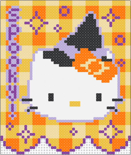 Halloween Hello Kitty - hello kitty,halloween,banner,tapestry,holiday,spooky,yellow,pink