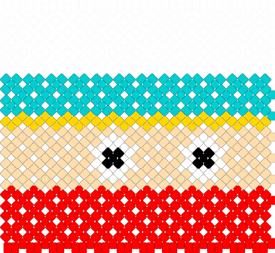 cartman x base - beige,red,light blue,cartman,x base,south park