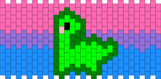 Bi dino cuff remix - green,pink,light blue