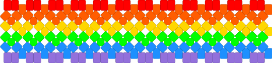 Rainbow kandi scene x-basecuff - orange,yellow,green,light blue