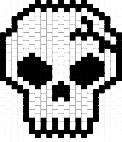 Skull - black, white