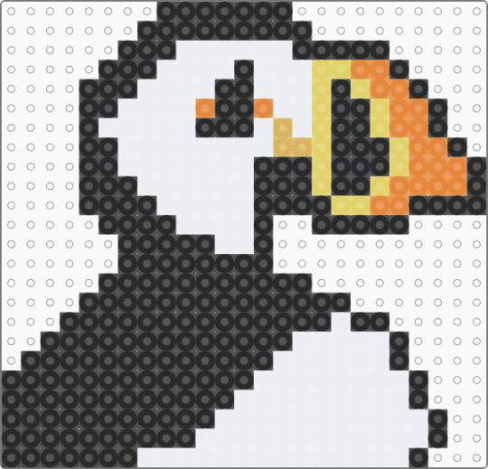 Puffin - black,white,orange,yellow,cotdarctic,arctic,bird,puffin,animal