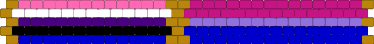 Bi and Genderfluid Cuff | Read desc - pink,purple,pride,bisexual,genderfluid,peyote,flags,cuff,gender,bi