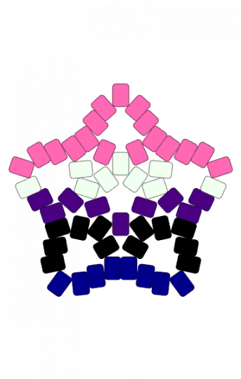 Big Genderfluid Star ⭐ - charms, genderfluid, pink, pride, pride flag, purple, star