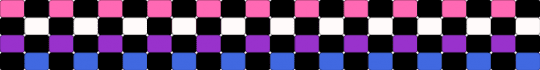 Subtle Genderfluid Cuff - black,purple,pink,blue,closeted,cuff,genderfluid,pride,queer,pride flag,ladder stitch,gender