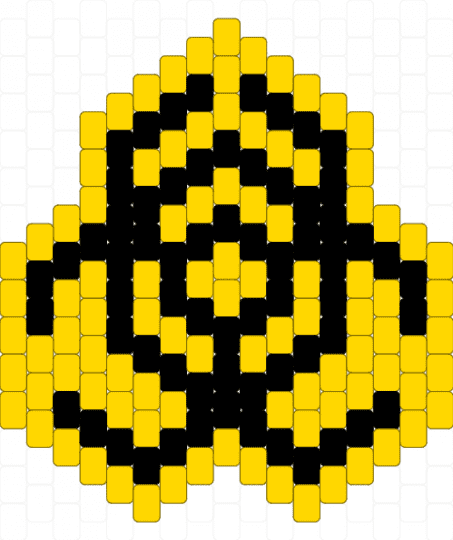 Biohazard charm - black,yellow,biohazard