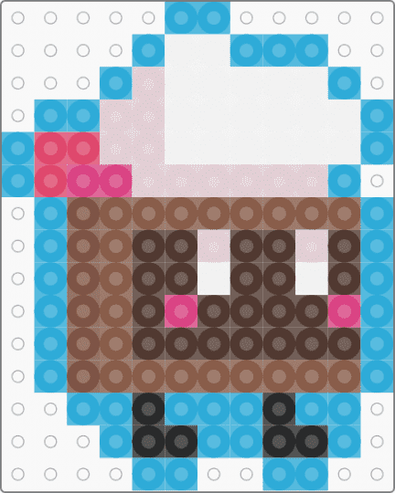 cake bfdi - brown,tan,light blue,bfdi,battle for dream island,cake