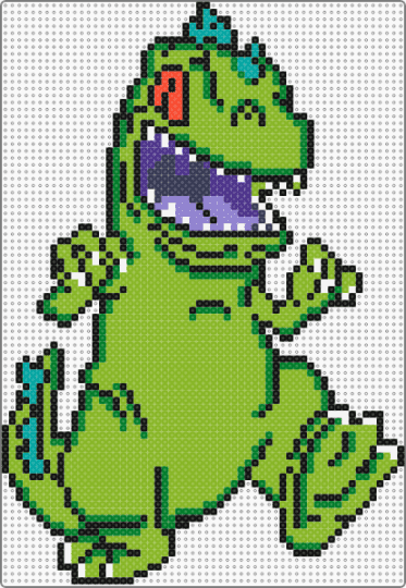 I - reptar,rugrats,dinosaur,character,nickelodeon,cartoon,tv show,green