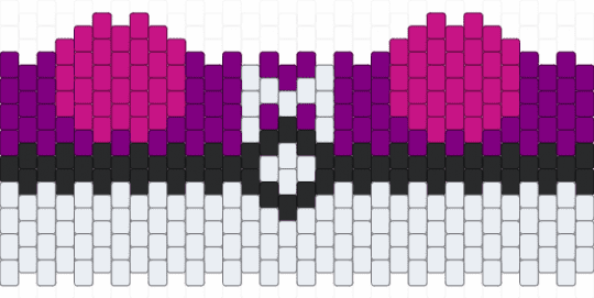 REMIX- pokemon masterball multistitch - white,pink