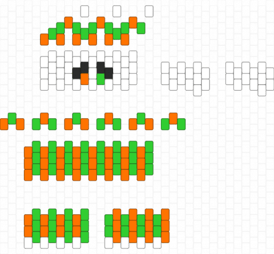 REMIX- mini bakudeku clown - orange,green
