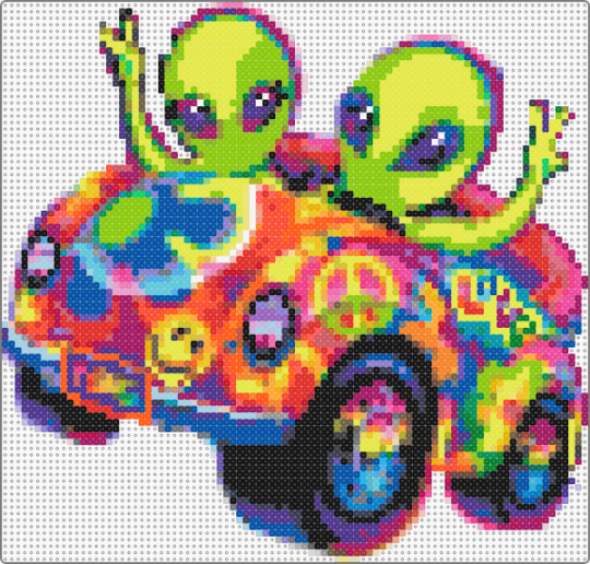 Lisa Frank Aliens - pink,blue,yellow,red,orange,colorful