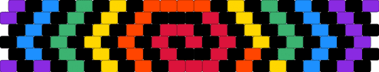 Rainbow spiral - black,red