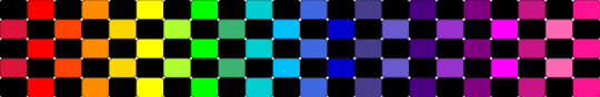 Rainbow checker - black,green,pink,colorful