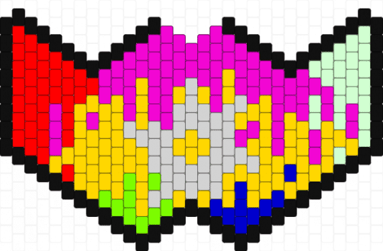 Skittles HWWHP inspired mask - pink,red,yellow