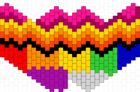 rainbow Glitch mask - red,orange,yellow,pink