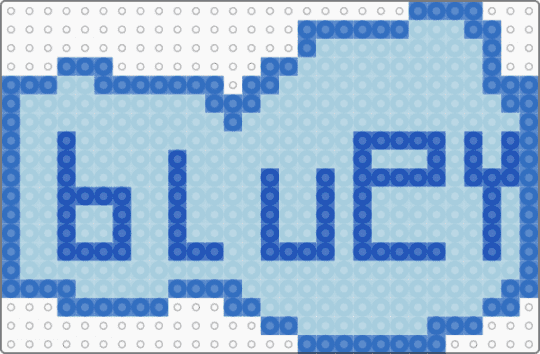 Bluey sign/tag - blue,light blue