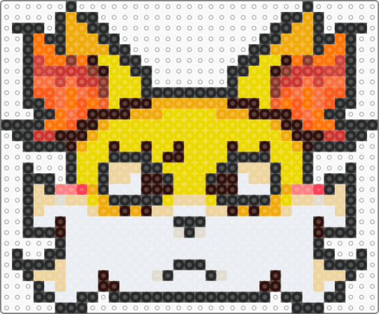 fennekin wip - orange, yellow